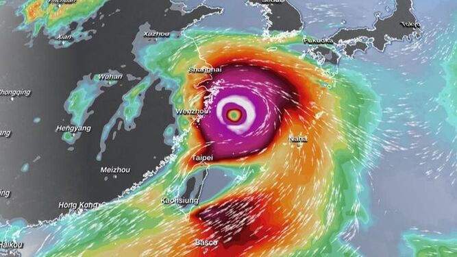 Un tifón 'In-fa', al sur de Japón