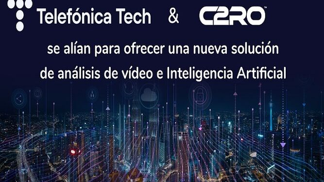 Imagen de la alianza de Telefónica Tech con  C2RO.