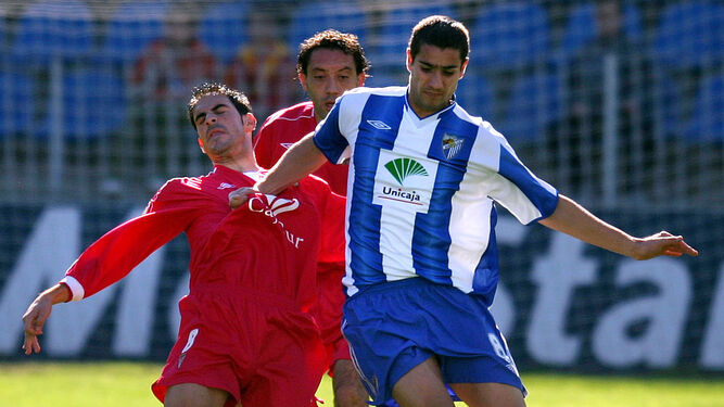 Geijo, en un partido entre el Málaga B y el Córdoba.