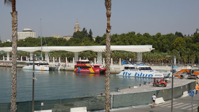 ‘Golondrinas’ atracadas este fin de semana en el muelle dos del puerto de Málaga.