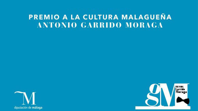 Cartel de promoción del Premio a la Cultura Malagueña Antonio Garrido Moraga