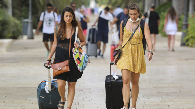 Turistas en Málaga en el mes de agosto