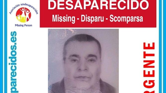 Hombre desaparecido en Arroyo de la Miel.