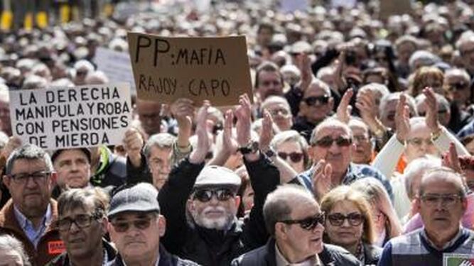 Una manifestación de pensionistas