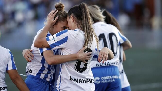 El Málaga CF Femenino celebra un gol.