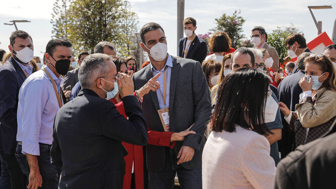 El presidente del Gobierno y secretario general del PSOE, Pedro Sánchez, el viernes en la apertura del Congreso Federal del PSOE en Valencia.