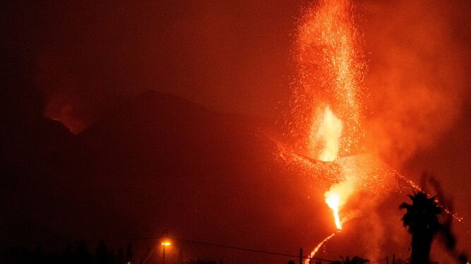 Imagen del volcán desde El Paso.