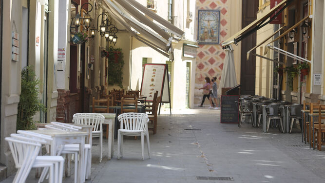Bares vacíos en Málaga
