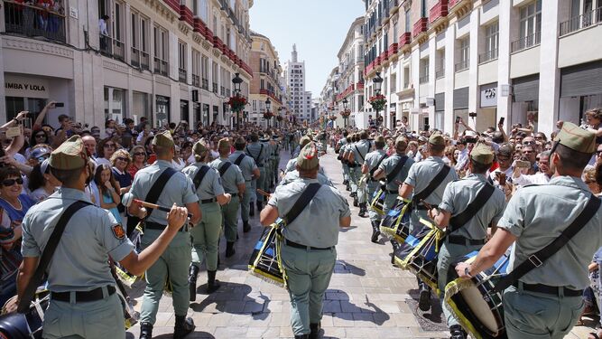 La Legión en 2018 por la calle Larios.