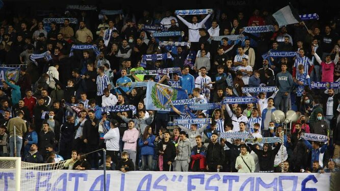 La afición en el Málaga CF-Tenerife