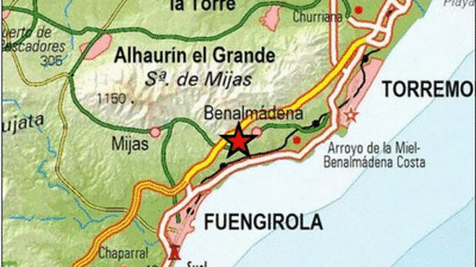 Un terremoto en Benalmádena de magnitud 4,1.
