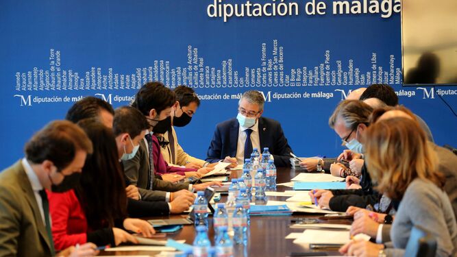 Reunión de la junta de gobierno de la Diputación de Málaga.