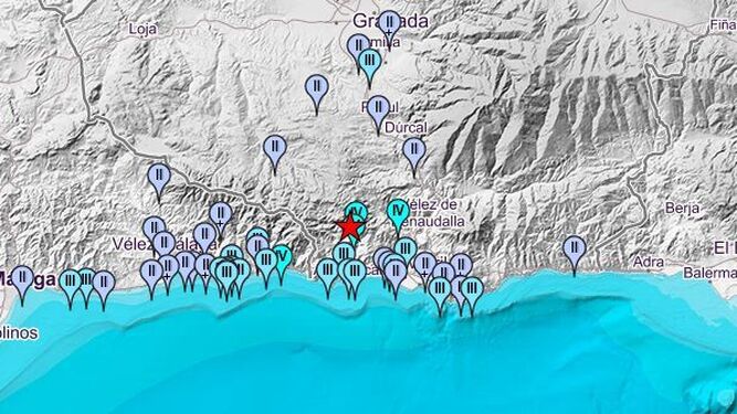 Un terremoto registrado en Granada se deja sentir en varios municipios de Málaga