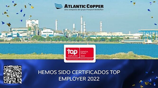 Atlantic Copper ha recibido un nuevo certificado por su buena gestión.