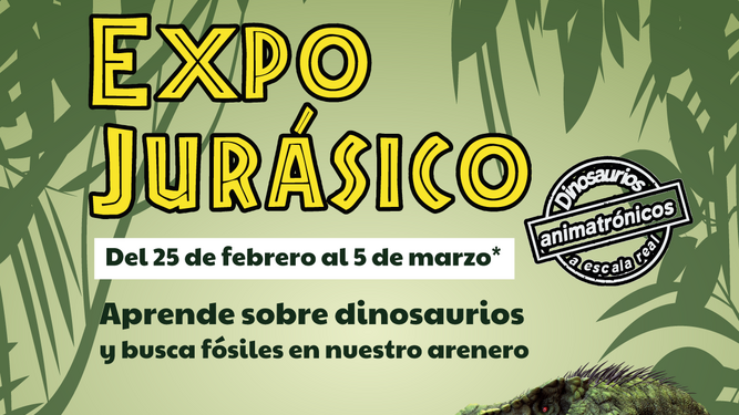 Cartel que anuncia la 'Expo Jurásico'