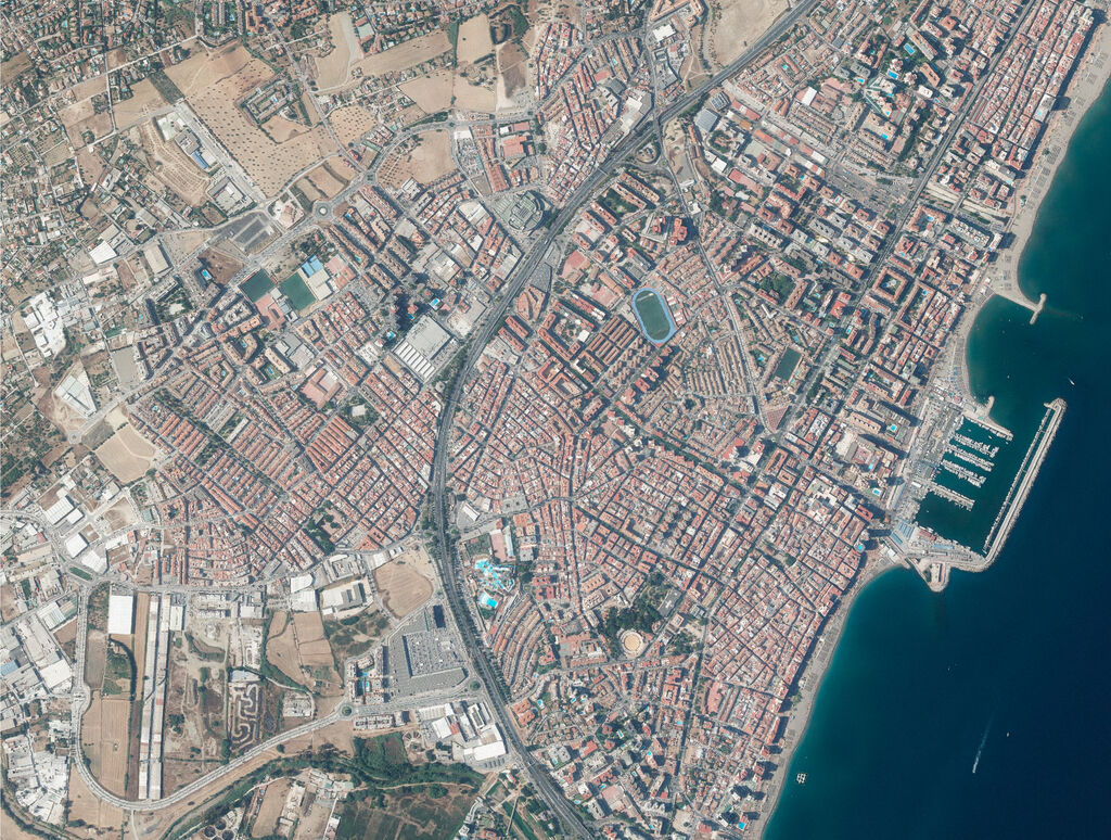Vista a&eacute;rea de Fuengirola en 2019