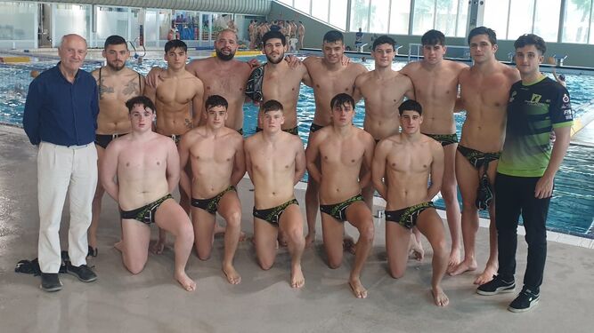 Imagen de los jugadores del Waterpolo Málaga.