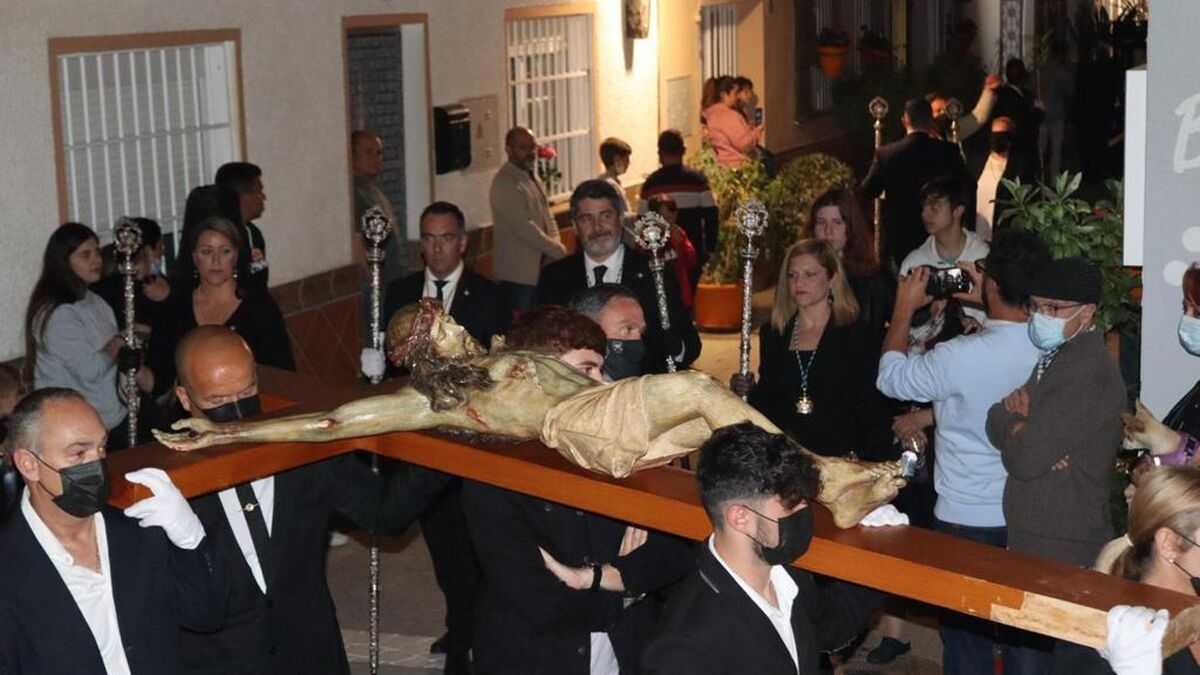 The processional passage of the Crucified Christ in La Cala de Mijas.