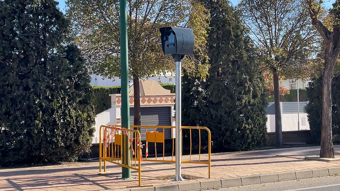 Radar de control de velocidad instalado por el Ayuntamiento de Alhaurín de la Torre.