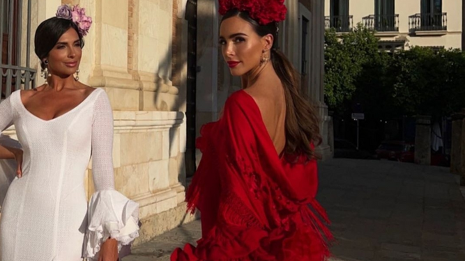 Rocío Osorno vestida de flamenca para la Feria de Abril de Sevilla 2022.