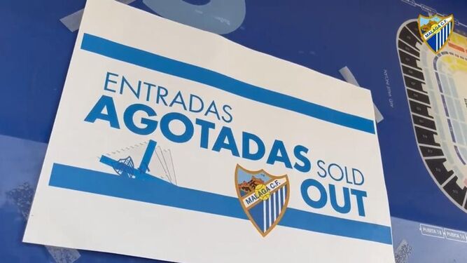 El Málaga CF cuelga el cartel de 'No hay billetes'