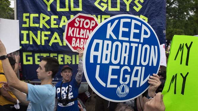Marchas a favor y en contra del aborto en Washington