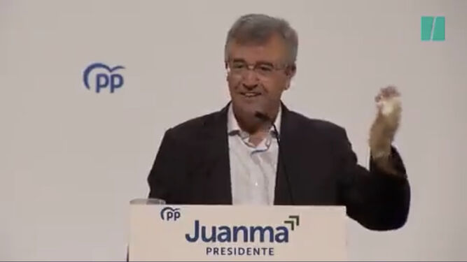José María García Urbano en el mitin del PP celebrado ayer en Estepona.