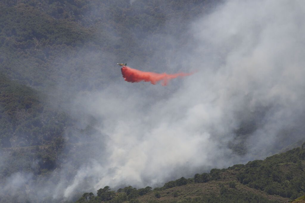 Las fotos del tercer d&iacute;a del incendio en Sierra Bermeja