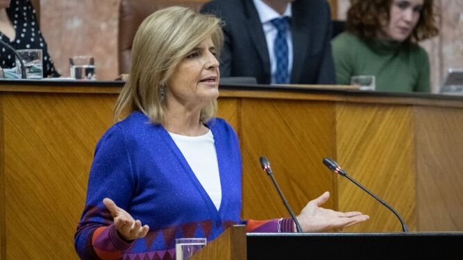 Esperanza Oña en el Parlamento de Andalucía.