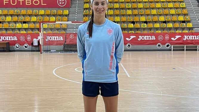Eva González, con la selección española.