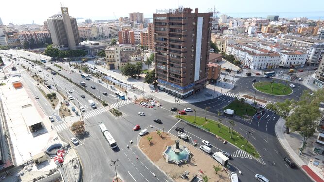 Los vehículos circularán por el carril izquierdo de la vía afectada por los trabajos del Metro de Málaga.