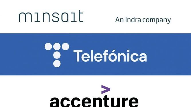 Logo de Accenture, Minsait y Telefónica.