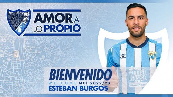 Oficial: El Málaga CF anuncia el fichaje de Esteban Burgos