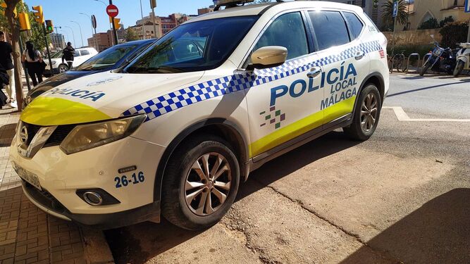 Un vehículo de la Policía Local de Málaga.