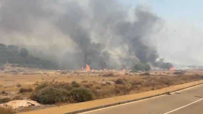El incendio en Cala de Mijas desde la ventana de una vecina en la urbanización Vitania