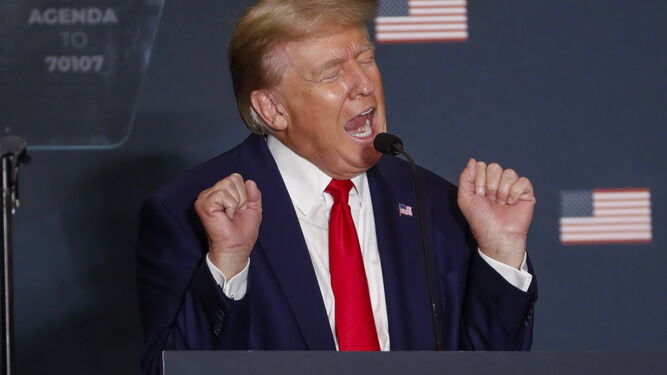 Donald Trump, durante un mitin en Washington