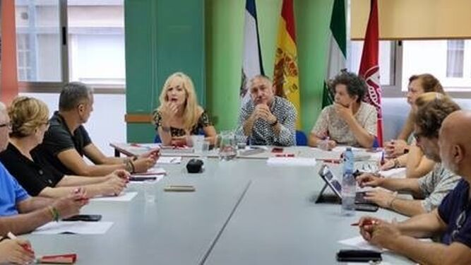 Reunión de Pepe Álvarez con representantes sindicales malagueños