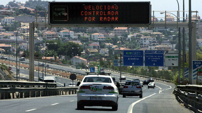 Imagen de la ronda este de Málaga, donde se encuentra uno de los radares que más multas puso el año pasado