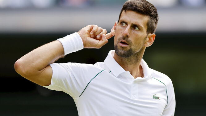 Novak Djokovic, en Wimbledon.
