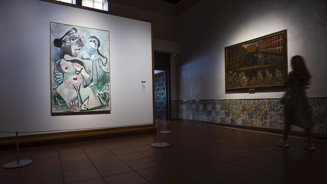 La pintura 'Venus y el amor', de Picasso, expuesta en el Museo del Greco.