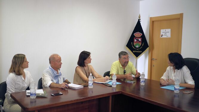 Reunión de trabajo en el Ayuntamiento de Benaoján.