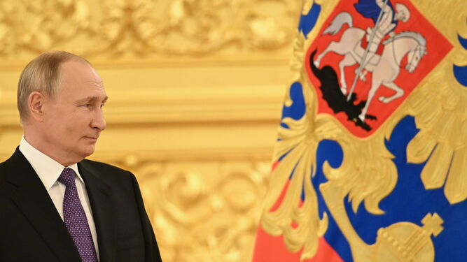 El presidente ruso, Vladimir Putin, en la sede del Kremlim, en Moscú.