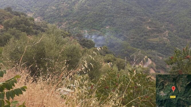 Incendio forestal declarado en Jubrique