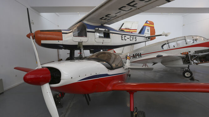 Sala de aviación del Museo Aeronáutico de Málaga.