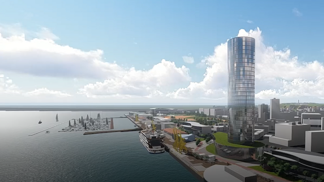 La reforma del Muelle de Levante rescata la idea de construir una gran torre