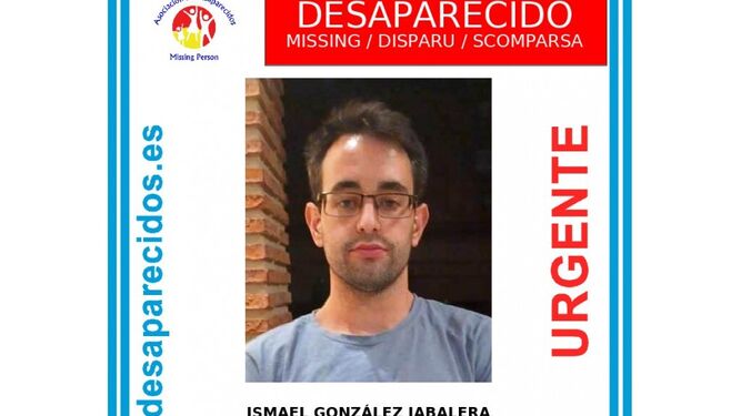 Cartel de búsqueda de Ismael González.