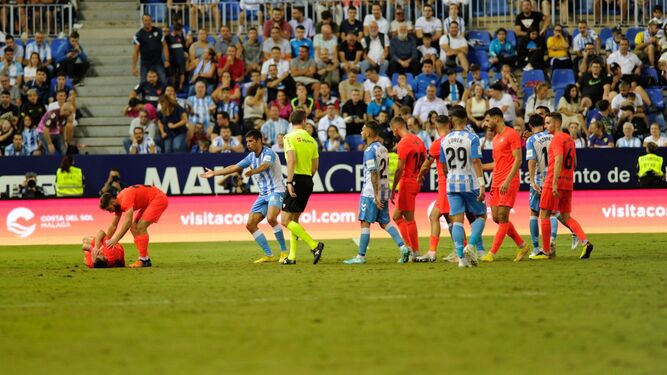 Un momento del Málaga CF - Andorra