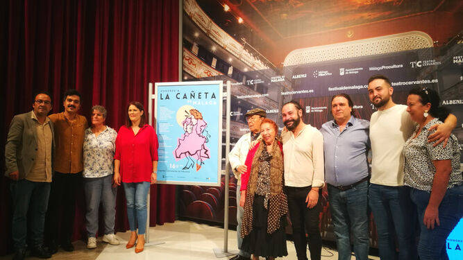 Presentación, este martes, del homenaje a La Cañeta que se celebrará este domingo en el Teatro Cervantes.