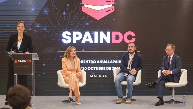 María Casado, Rocío Blanco, Ignacio Velilla y Juan Jesús Vivas en la inauguración del II Encuentro Anual de Spain DC