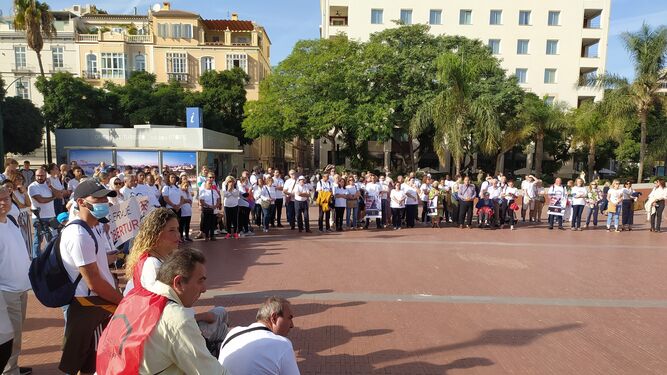 Acto celebrado en la Plaza de la Marina con motivo del Día de las Personas Sin Hogar, que tendrá lugar el próximo domingo 30 de octubre.
